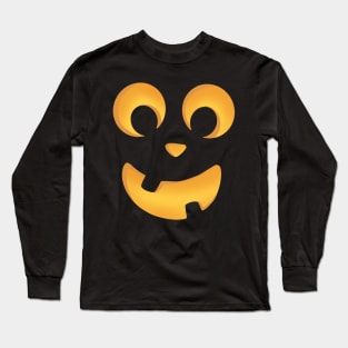 Goofy Jack O Lantern Face Long Sleeve T-Shirt